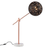 Chanpen Hexagon Desk lamp by Forestier, Color: Black, Finish: Copper, Size: Small | Casa Di Luce Lighting