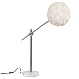 Chanpen Hexagon Desk lamp by Forestier, Color: White, Finish: Gunmetal - Tech, Size: Small | Casa Di Luce Lighting