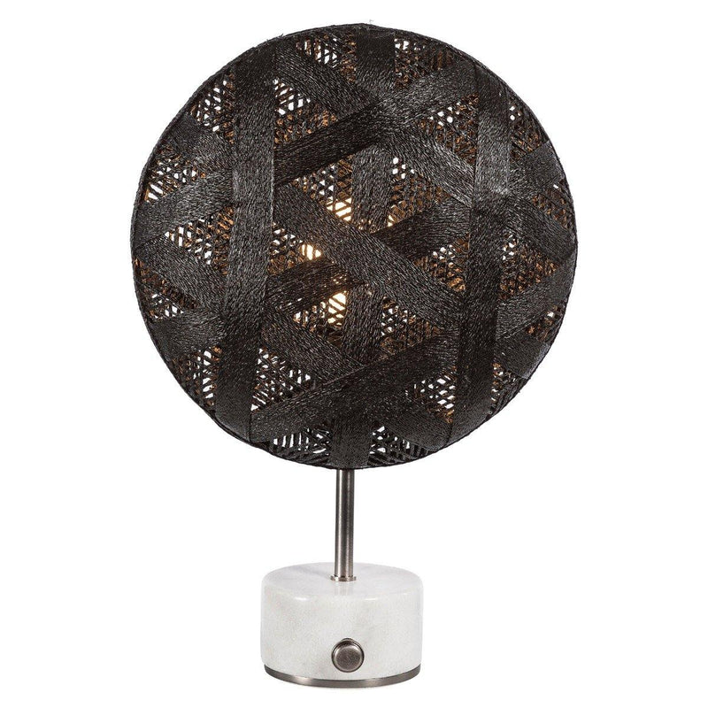 Chanpen Hexagon Table Lamp by Forestier, Color: Black, Finish: Gunmetal - Tech, Size: Small | Casa Di Luce Lighting