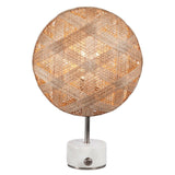 Chanpen Hexagon Table Lamp by Forestier, Color: Natural-Forestier, Finish: Gunmetal - Tech, Size: Small | Casa Di Luce Lighting
