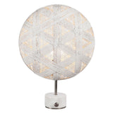 Chanpen Hexagon Table Lamp by Forestier, Color: White, Finish: Gunmetal - Tech, Size: Large | Casa Di Luce Lighting