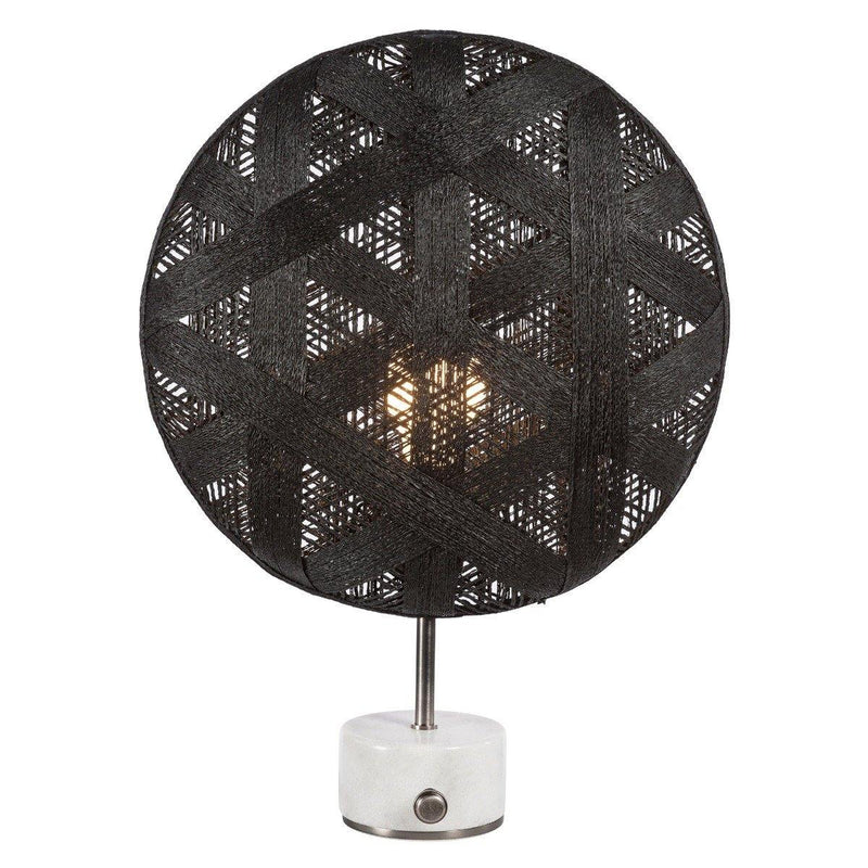Chanpen Hexagon Table Lamp by Forestier, Color: Black, Finish: Gunmetal - Tech, Size: Large | Casa Di Luce Lighting