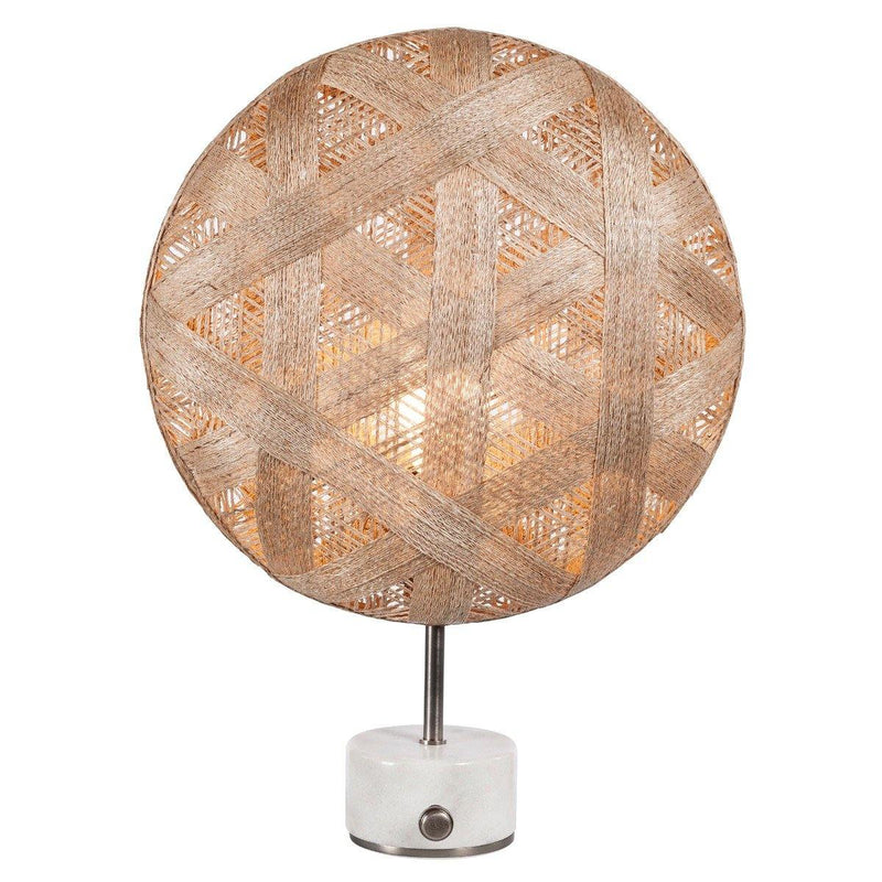 Chanpen Hexagon Table Lamp by Forestier, Color: White, Black, Natural-Forestier, Finish: Copper, Gunmetal - Tech, Size: Small, Large | Casa Di Luce Lighting