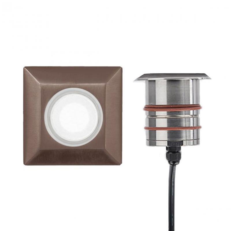 LED 2 Inch Inground Square Landscape Light by W.A.C. Lighting, Finish: Bronzed Stainless Steel, Steel Stainless, Color Temperature: 2700K, 3000K,  | Casa Di Luce Lighting