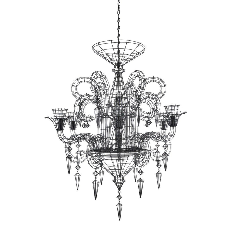Angelus Chandelier by Forestier, Finish: Black, ,  | Casa Di Luce Lighting