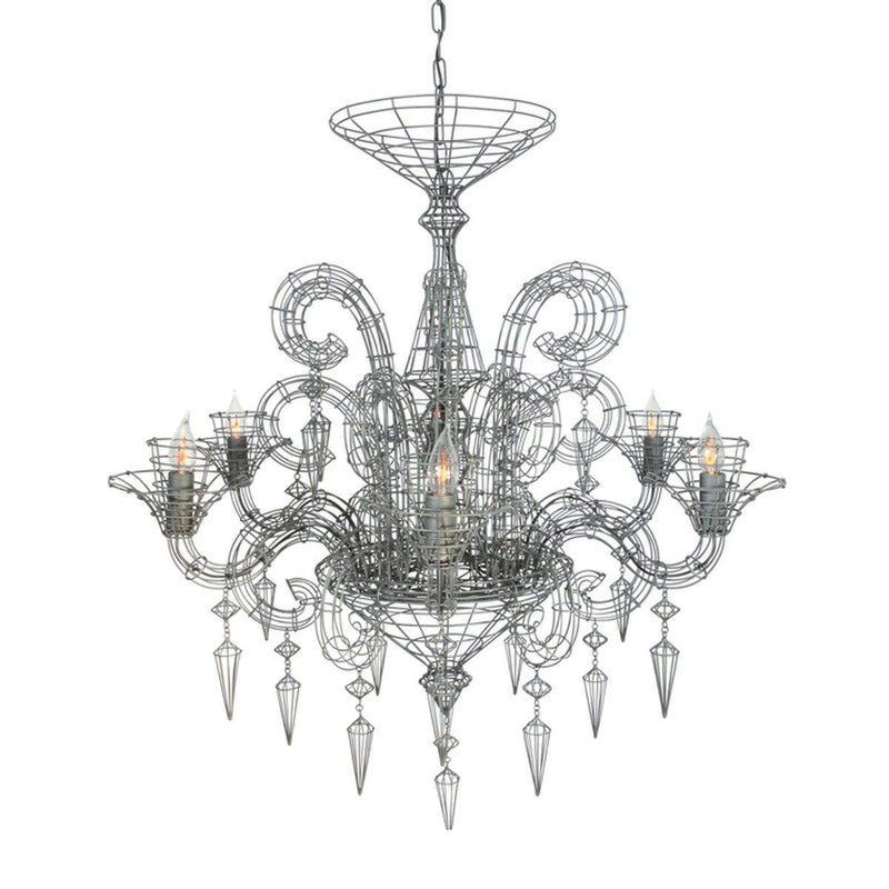 Angelus Chandelier by Forestier, Finish: Grey, ,  | Casa Di Luce Lighting