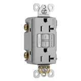 Gray Radiant 20A Tamper Resistant Self Test GFCI Outlet with Night Light by Legrand Radiant