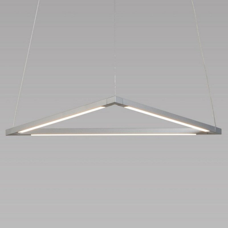 Silver Z-Bar Triangle LED Pendant by Koncept