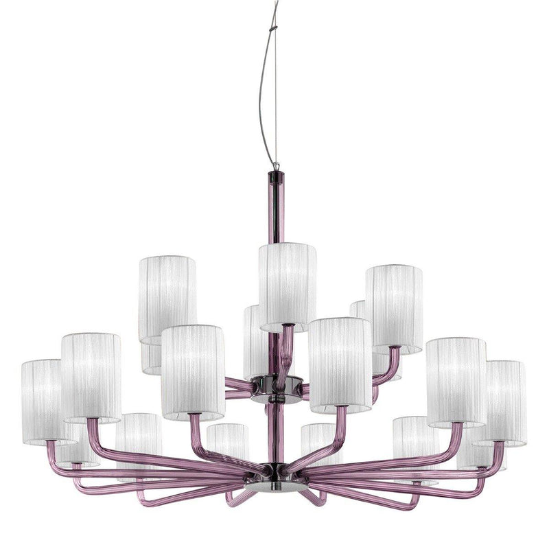 Can Can Two-Tier Chandelier by Sylcom, Color: Milk White Ivory - Sylcom, Number of Lights: 6+12,  | Casa Di Luce Lighting