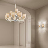 Can Can Two-Tier Chandelier by Sylcom, Color: Clear, Number of Lights: 3+9,  | Casa Di Luce Lighting