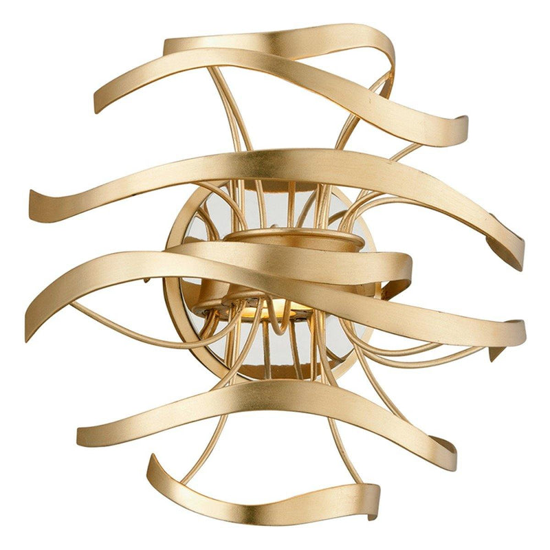 Calligraphy Wall Sconce by Corbett, Finish: Gold Leaf with Polished Stainless-Corbett Lighting, ,  | Casa Di Luce Lighting