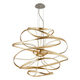 Calligraphy Chandelier by Corbett, Finish: Gold Leaf with Polished Stainless-Corbett Lighting, Size: Large,  | Casa Di Luce Lighting