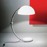 White Serpente Floor Lamp by Martinelli Luce
