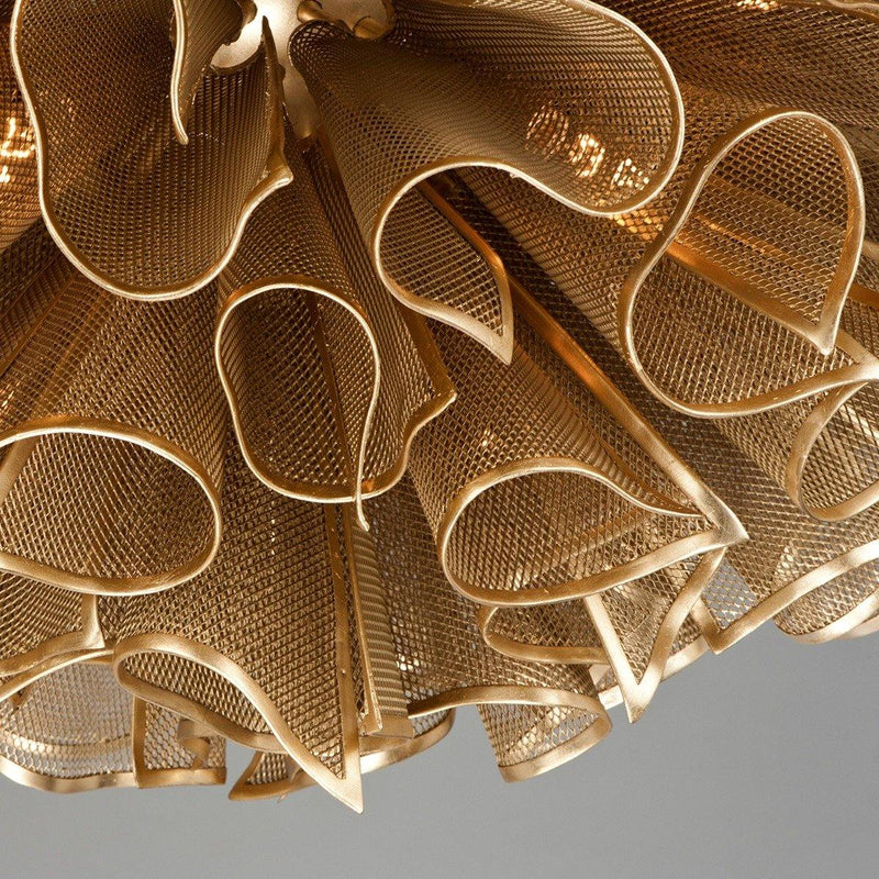 Gold Leaf Pulse Semi-Flushmount by Corbett Lighting