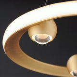Nodes LED Chandelier By ET2, Finish: Gold, Diameter: 18 inch