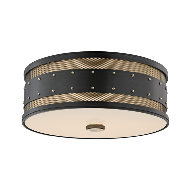 Gaines Flushmount by Hudson Valley, Finish: Aged Old Bronze-Hudson Valley, Size: Large,  | Casa Di Luce Lighting