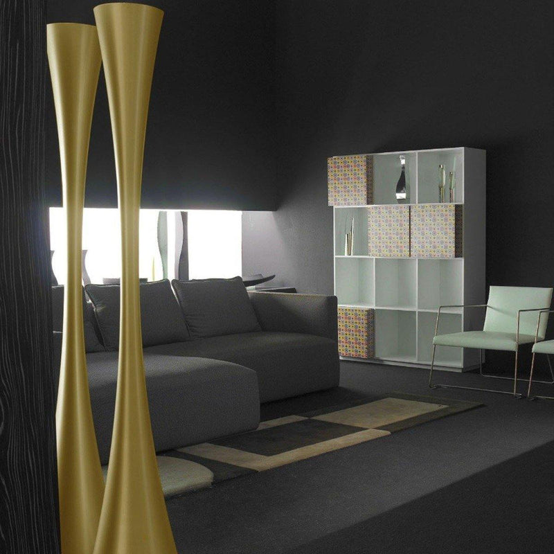 Biconica Floor Lamp by Martinelli Luce, Finish: Gold, ,  | Casa Di Luce Lighting