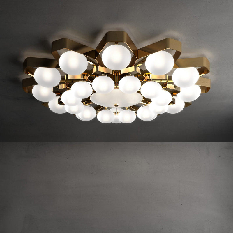 Large Shiny Gold Teo Ceiling Light by Italamp