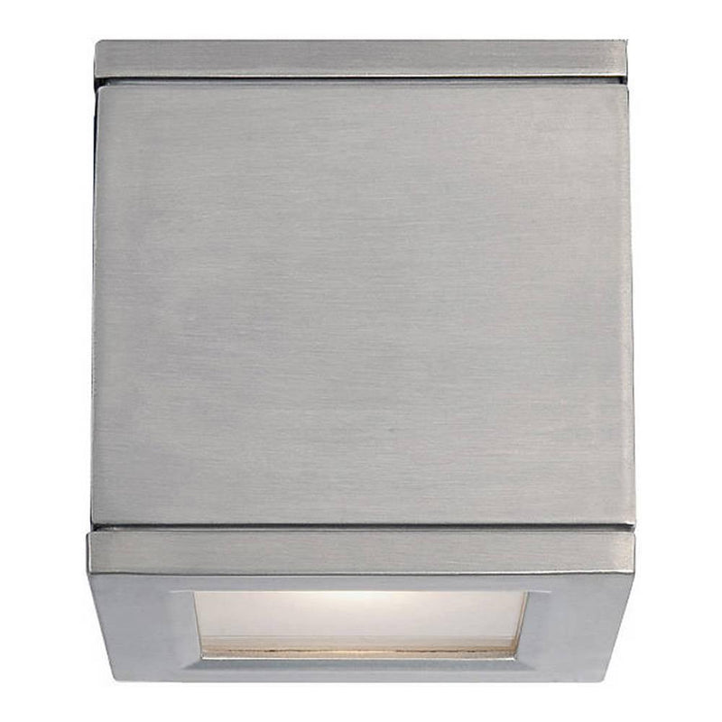 Brushed Aluminum Rubix Indoor/Outdoor LED Wall Light by WAC Lighting