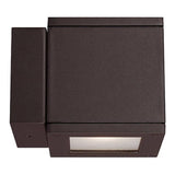 Bronze Rubix Outdoor Up and Down LED Wall Light by WAC Lighting