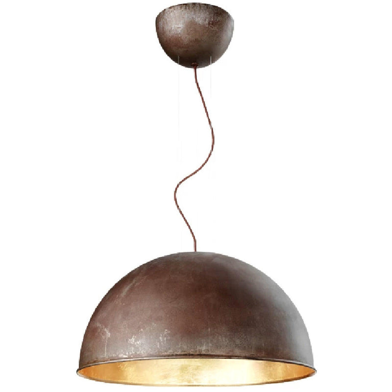 Small Iron-Gold Leaf Galileo Pendant Light by Il Fanale