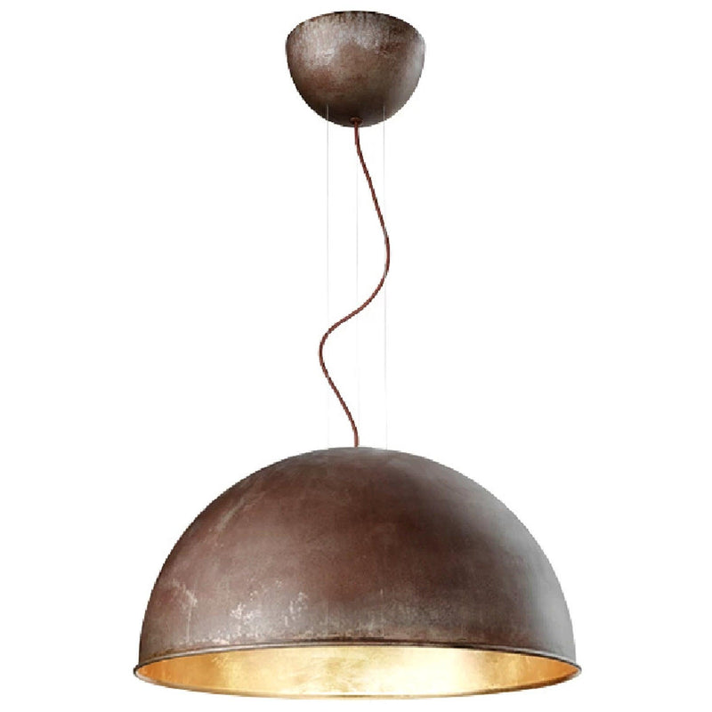 Large Iron-Gold Leaf Galileo Pendant Light by Il Fanale