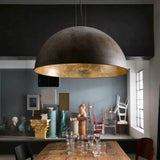 Large Iron-Gold Leaf Galileo Pendant Light by Il Fanale