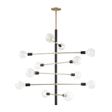 Astrid Chandelier by Mitzi, Finish: Aged Brass/Black-Mitzi, Number of Lights: 12,  | Casa Di Luce Lighting