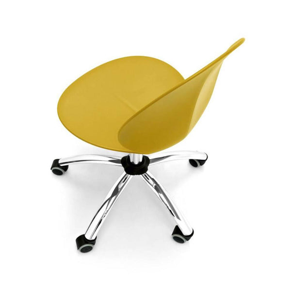 Basil CS-1366 Office Chair by Calligaris by CDL (Casa Di Luce Collection), Seat Colors: Mustard Yellow, Matte Optic White, Matt Taupe, Matt Red, Matt Grey, ,  | Casa Di Luce Lighting