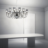 Candel Chandelier by Sylcom, Color: Grey, Finish: Brushed Gold, Number of Lights: 12 | Casa Di Luce Lighting