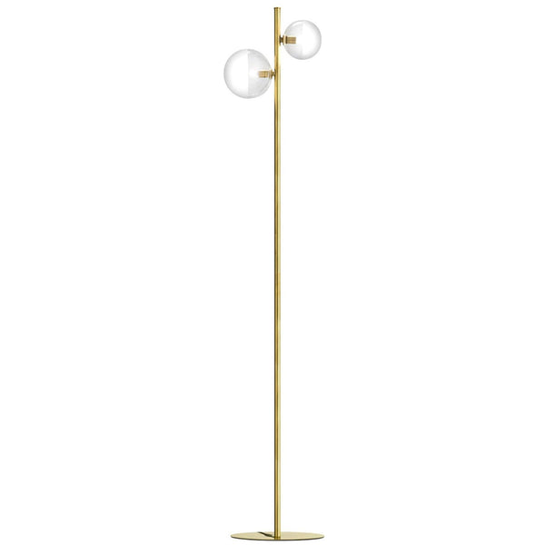 Natural Brass Molecola Floor Lamp by Il Fanale