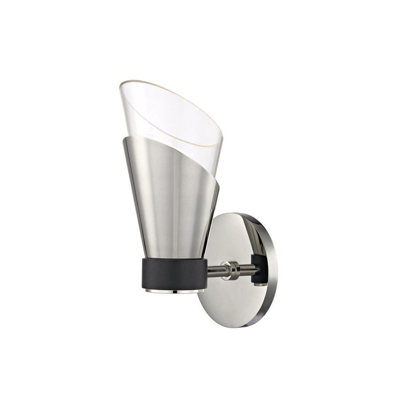 Angie Wall Sconce by Mitzi, Finish: Polished Nickel/Black-Mitzi, Number of Lights: 1,  | Casa Di Luce Lighting