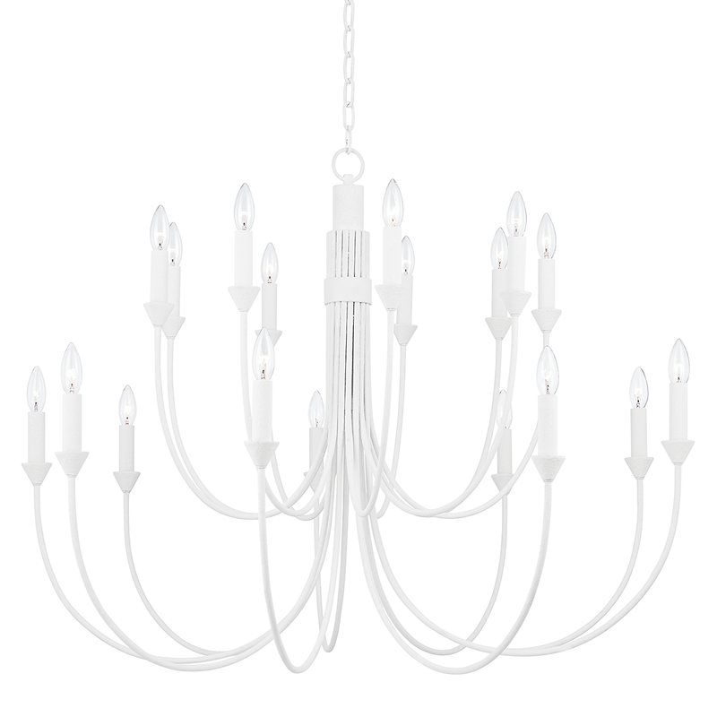 Cate Chandelier By Troy Lighting, Size: Large, Finish: Gesso White