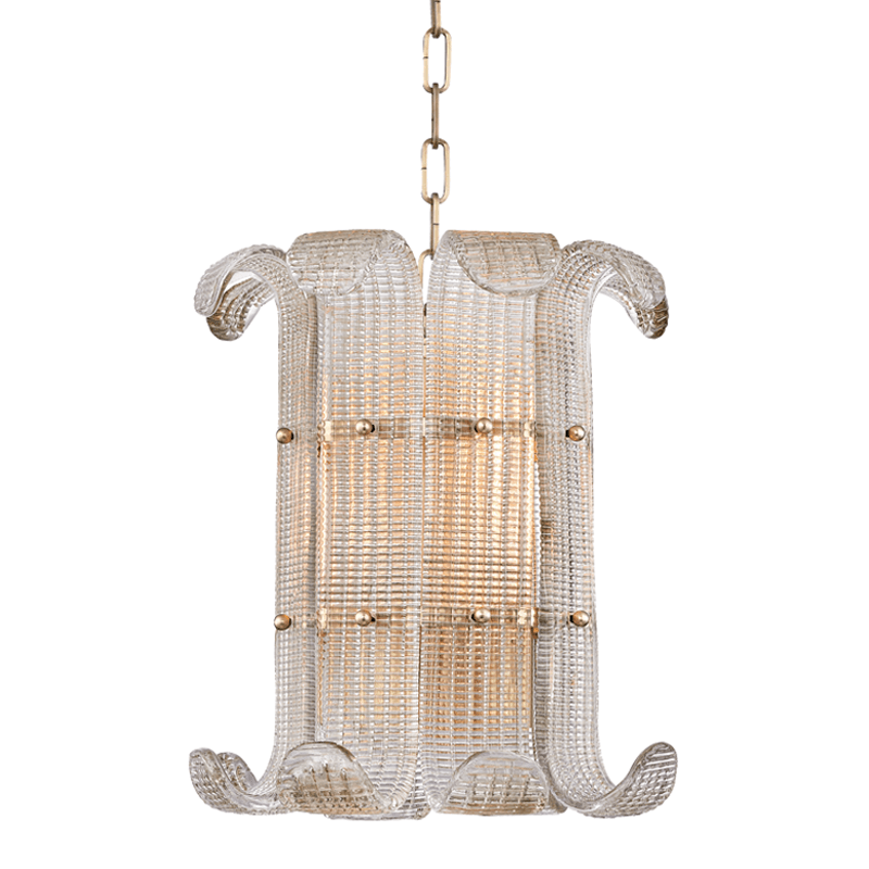 Brasher Chandelier by Hudson Valley, Finish: Brass Aged, Nickel Polished, Size: Small, Large,  | Casa Di Luce Lighting