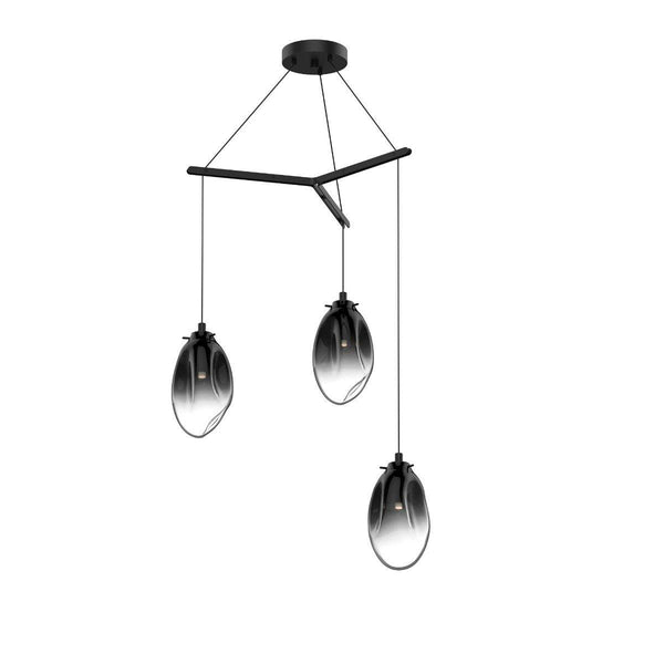 Liquid Chandelier by Sonneman, Color: White, Clear, Smokey, Number of Lights: 3, 6, 9,  | Casa Di Luce Lighting