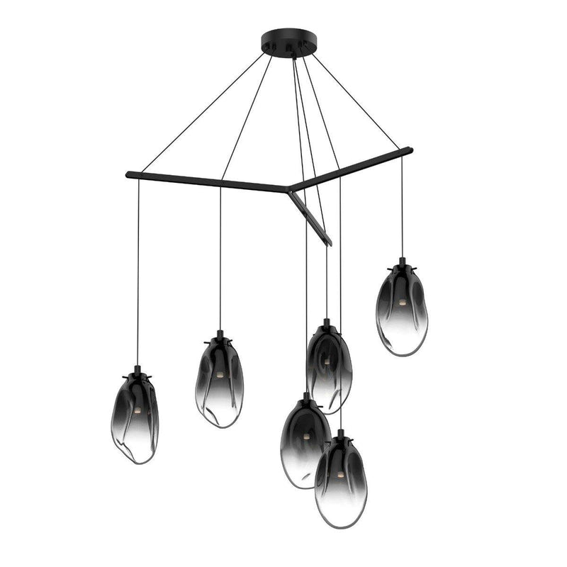 Liquid Chandelier by Sonneman, Color: White, Clear, Smokey, Number of Lights: 3, 6, 9,  | Casa Di Luce Lighting