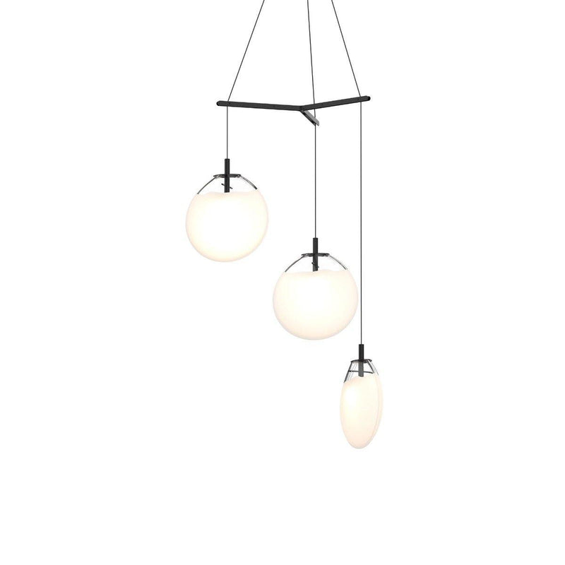 Cantina 3 Light Tri-Spreader LED Pendant by Sonneman, Color: White, Size: Medium,  | Casa Di Luce Lighting