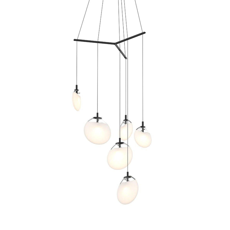 Cantina 6-Light Tri-Spreader LED Pendant by Sonneman, Color: White, ,  | Casa Di Luce Lighting