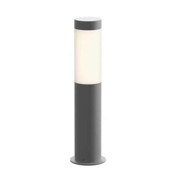 Round Column LED Bollard By Sonneman Lighting, Size: Small, Finish: Textured Gray