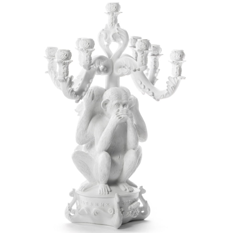 Giant Burlesque 3 Monkeys Candle Holder By Seletti