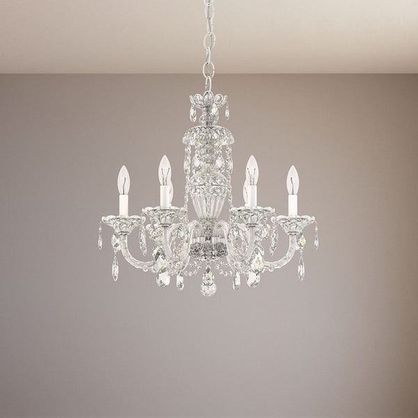 Sterling Chandelier By Schonbek, Size: Small, Finish: Polished Silver