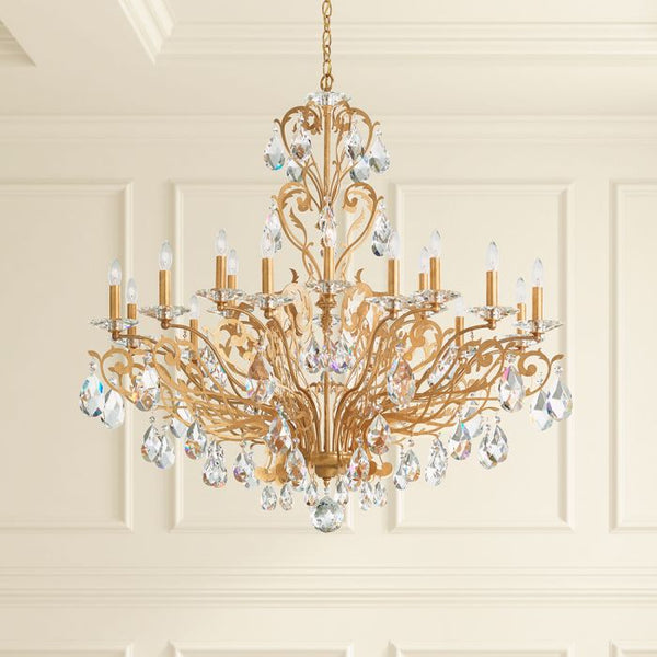 Filigrae Chandelier By Schonbek, Size: Small, Finish: French Gold