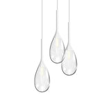 Parisone LED Chandelier By Sonneman Lighting, Finish: Satin White,  Lens Type: Clear Glass