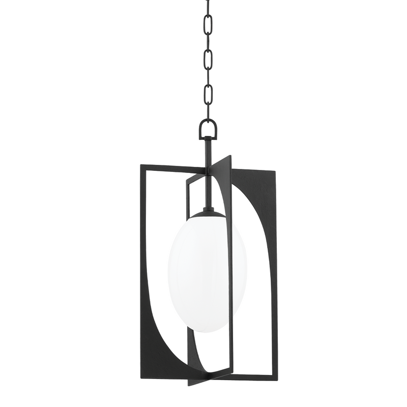 Enzo Pendant Light By Troy Lighting, Size: Small, Finish: Forged Iron