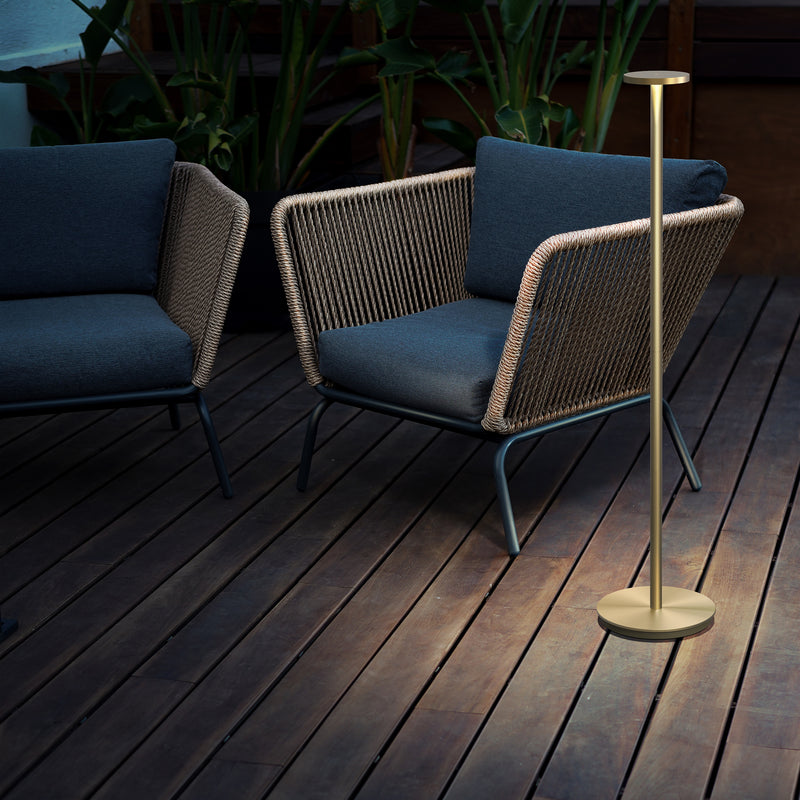 Luci Floor Lamp By Pablo, Finish: Brass