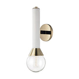 White/Polished Brass Via Wall Sconce by Mitzi