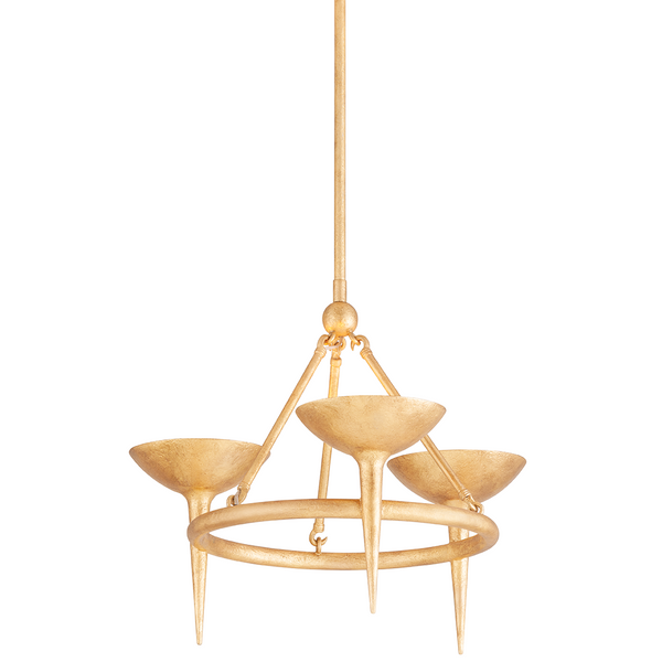 Cecilia Chandelier By Troy Lighting, Size: Small, Finish: Vintage Gold Leaf