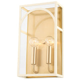 Addison Wall Sconce By Mitzi, Finish: Aged Brass / Textured Cream