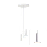 Cielo Multilight Chandelier by Pablo, Finish: Satin Aluminum/Gray Cord, Number of Lights: 3 lights,  | Casa Di Luce Lighting
