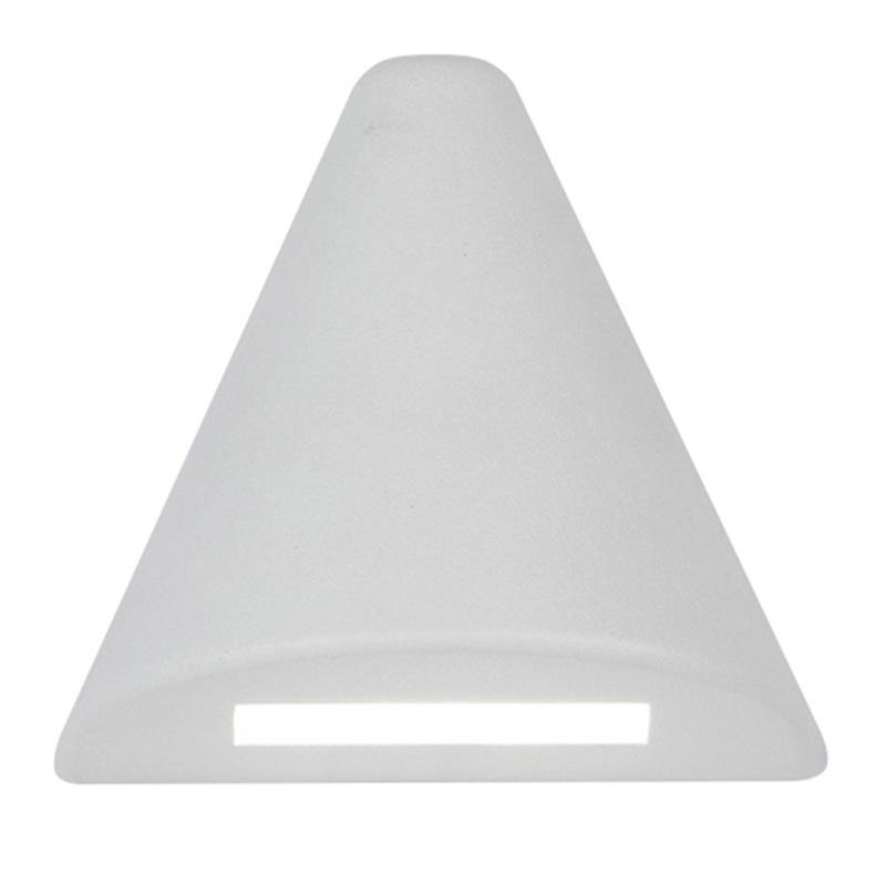 3021 Triangle Deck & Patio Light by W.A.C. Lighting, Finish: White on Aluminum, Color Temperature: 3000K,  | Casa Di Luce Lighting